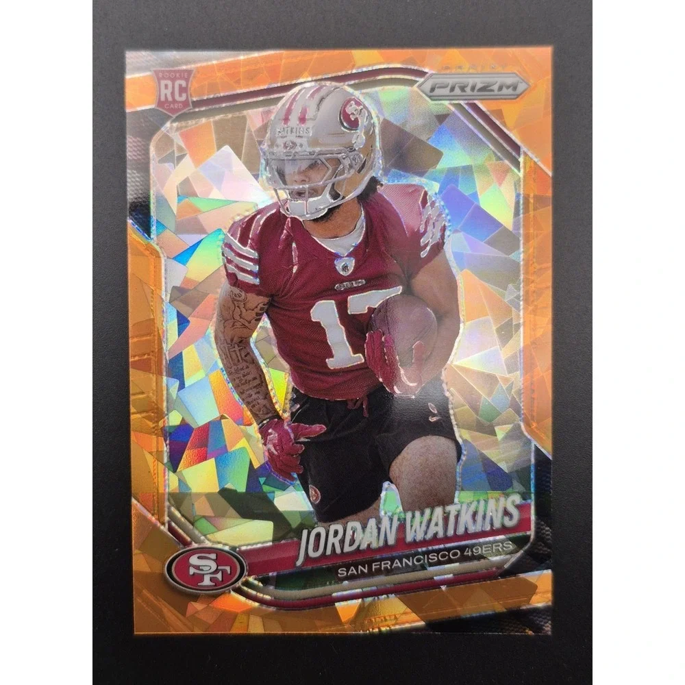 Jordan Watkins 2025 Panini Prizm‎ #389 Orange Ice Prizm (RC) 49ers